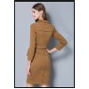 TE5682OSMY Trendy pure color slim temperament dress