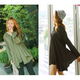 TE6483YZS New style batwing sleeve A-line v neck large size tops