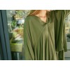 TE6483YZS New style batwing sleeve A-line v neck large size tops