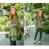 TE6483YZS New style batwing sleeve A-line v neck large size tops