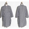 TE6484YZS 2016 autumn large size black and white checks slim waist shirt dress