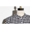 TE6484YZS 2016 autumn large size black and white checks slim waist shirt dress