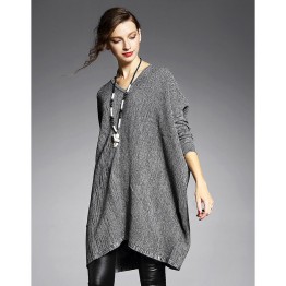 TE6489YZS Euramerican fashion batwing sleeve wool flock loose pull over sweater