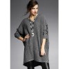 TE6489YZS Euramerican fashion batwing sleeve wool flock loose pull over sweater