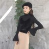 TE697MEH Korean fashion chic plush gallus vest with bishop sleeve t-shirt