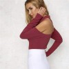 TE1136EQFS Euramerican fashion sext lacing off shoulder jumper