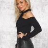 TE1136EQFS Euramerican fashion sext lacing off shoulder jumper