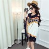 TE1267YYG Tassel geometry national style knitting cloak