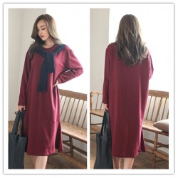 TE1510GJWL Loose fashion color matching scarf fishtail long dress