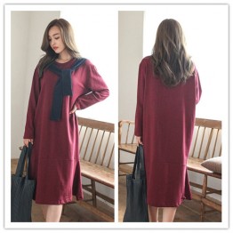 TE1510GJWL Loose fashion color matching scarf fishtail long dress