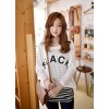 TE1512GJWL Loose fashion print t-shirt with stripes vest