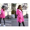 TE1517GJWL Loose fashion star embroidery thicken sueded fleece coat with cap