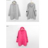 TE1517GJWL Loose fashion star embroidery thicken sueded fleece coat with cap