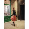 TE1518GJWL New style Korean fashion irregular wide hem skirt