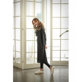 TE1520GJWL Autumn comfortable joker thicken wool flock long dress