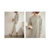 TE1520GJWL Autumn comfortable joker thicken wool flock long dress