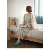 TE1520GJWL Autumn comfortable joker thicken wool flock long dress