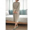 TE1520GJWL Autumn comfortable joker thicken wool flock long dress