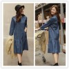 TE1521GJWL Korean fashion autumn loose denim dress