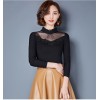 TE3002WSSP New style large size mesh lace splicing wool lining backing shirt