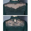 TE3002WSSP New style large size mesh lace splicing wool lining backing shirt