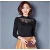 TE3006WSSP New style large size mesh lace rhinestone wool lining backing shirt