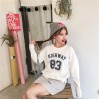 TE6223MDFS Korean fashion preppy style letters print long sleeve sweatshirt