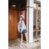 TE6223MDFS Korean fashion preppy style letters print long sleeve sweatshirt