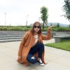 TE8527ZYKJ Fashion long thicken woolen coat