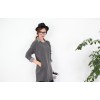 TE1401GJWL Autumn new style checks splicing sueded long tops