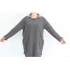 TE1401GJWL Autumn new style checks splicing sueded long tops