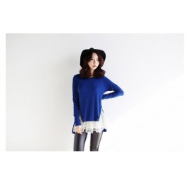 TE1403GJWL Korean fashion casual color matching t-shirt