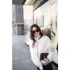 TE1411GJWL New style Korean fashion thicken embroidery stripe collar fuzz coat