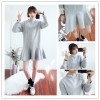 TE1412GJWL Autumn Korean fashion lace collar long sleeve dress