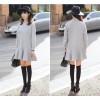 TE1412GJWL Autumn Korean fashion lace collar long sleeve dress