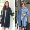 TE1515GJWL Fashion joker tassel edge irregular thicken denim coat