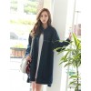 TE1515GJWL Fashion joker tassel edge irregular thicken denim coat