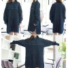 TE1515GJWL Fashion joker tassel edge irregular thicken denim coat