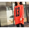 TE1524GJWL Large size casual letters print long t-shirt