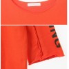 TE1524GJWL Large size casual letters print long t-shirt