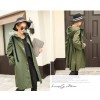 TE1526GJWL Large size casual joker wind coat with cap