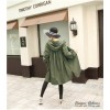 TE1526GJWL Large size casual joker wind coat with cap