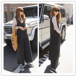 TE1527GJWL Casual loose comfortable wide leg vest jumpsuit