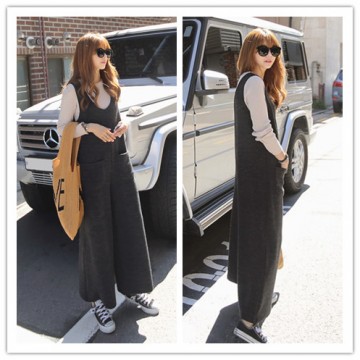 TE1527GJWL Casual loose comfortable wide leg vest jumpsuit