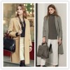 TE1529GJWL Euramerican fashion suit collar joker two-side woolen coat