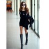 TE9705ATSS Autumn new style OL temperament long sleeve tight hip dress