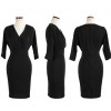 TE1415GJWL Euramerican fashion v neck slim waist temperament elegant dress