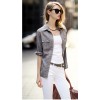 TE1417GJWL Euramerican fashion casual lycra back splicing denim shirt