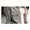 TE1417GJWL Euramerican fashion casual lycra back splicing denim shirt