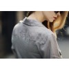 TE1417GJWL Euramerican fashion casual lycra back splicing denim shirt